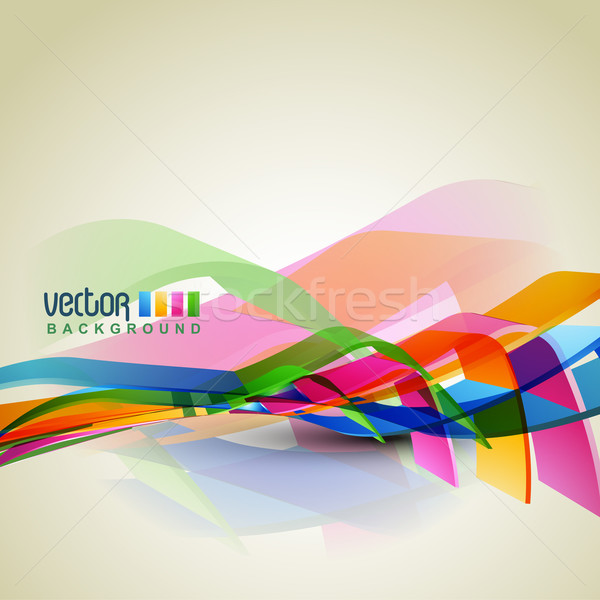 Vetor onda colorido 3D estilo arte Foto stock © Pinnacleanimates