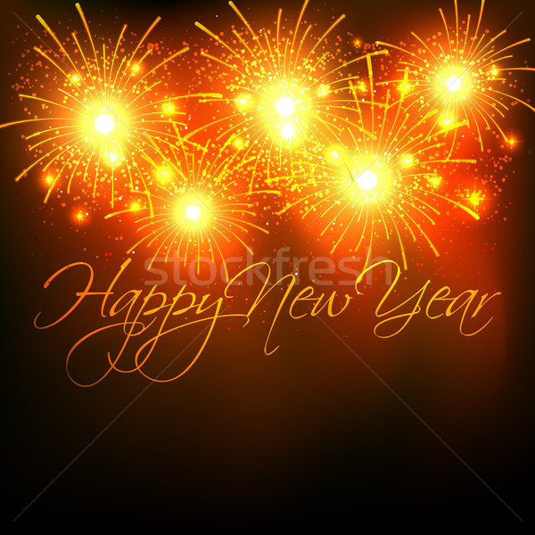 new year fireworks celebration Stock photo © Pinnacleanimates