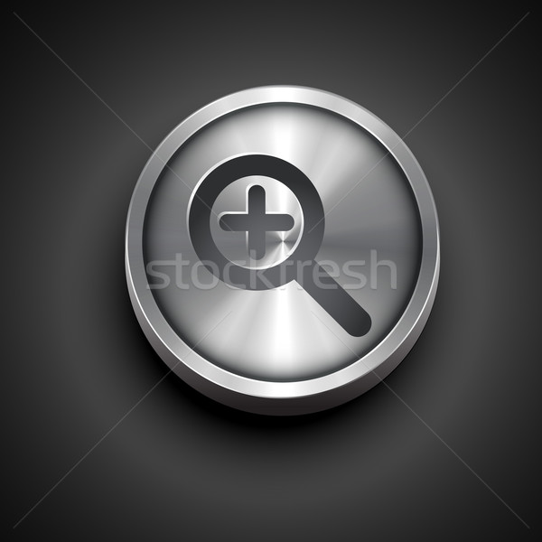 Vector zoom icon metalen ontwerp business Stockfoto © Pinnacleanimates