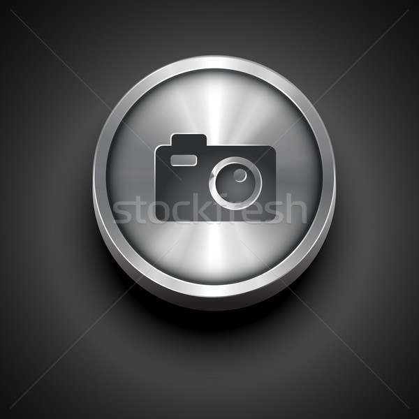 metallic camera icon Stock photo © Pinnacleanimates