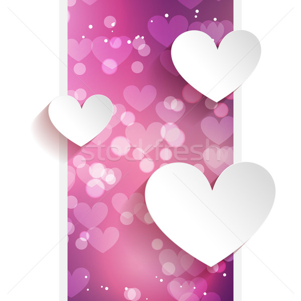 Valentine zi inimă vector inimă bokeh Imagine de stoc © Pinnacleanimates