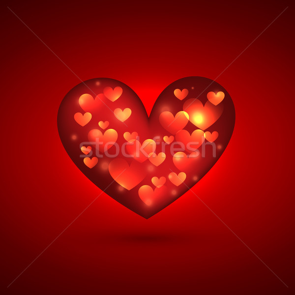 Frumos inimă roşu vector petrecere abstract Imagine de stoc © Pinnacleanimates