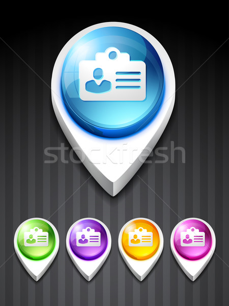 Сток-фото: удостоверение · личности · икона · вектора · человек · 3D · стиль