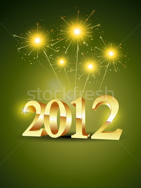 2012 vector artistic Crăciun stil fericit Imagine de stoc © Pinnacleanimates