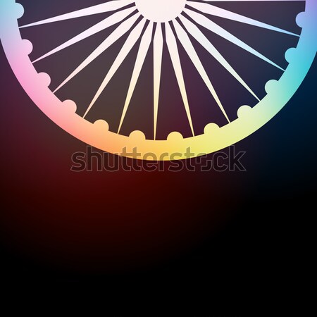 Indian Flagge farbenreich dunkel Rad Design Stock foto © Pinnacleanimates