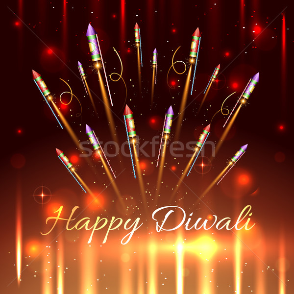 Foto stock: Feliz · diwali · vector · luz · diseno · fondo