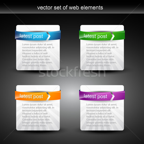 Internetowych elementy Widok przestrzeni ramki Zdjęcia stock © Pinnacleanimates
