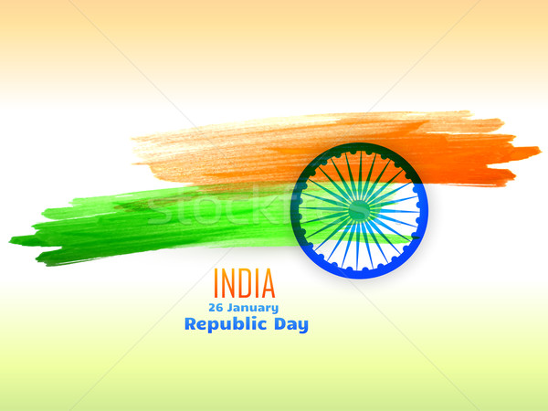 republic day design  made with color strokes Stock photo © Pinnacleanimates