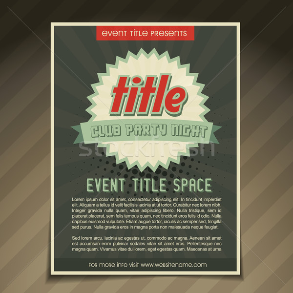 event flyer design Stock photo © Pinnacleanimates
