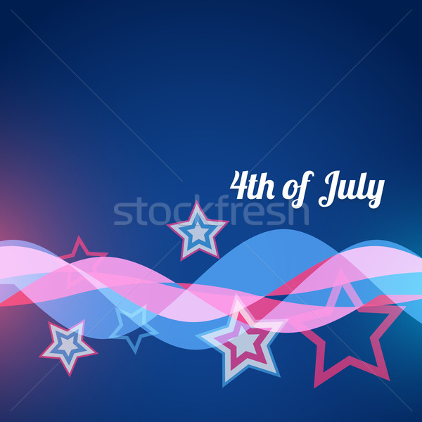 Stock photo: vector style 4th of july