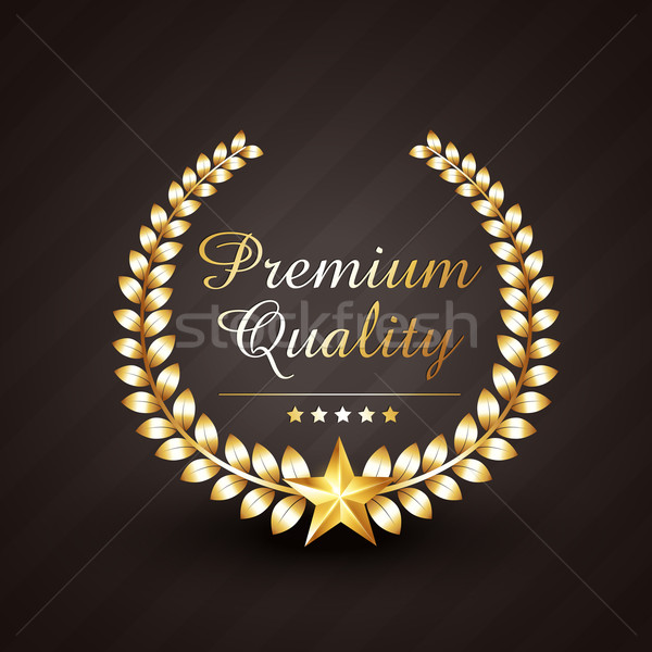 premium quality golden award vector design illustration Stock photo © Pinnacleanimates