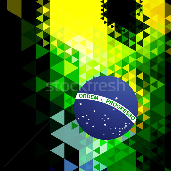 abstract style brazil flag Stock photo © Pinnacleanimates