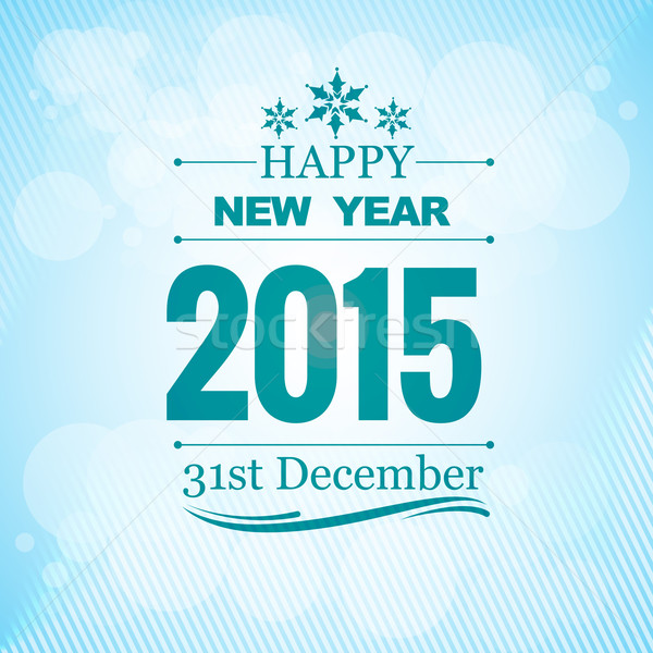 Stockfoto: 2015 · nieuwjaar · wensen · ontwerp · Blauw · kleur