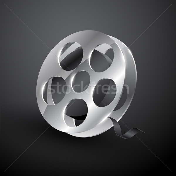 Filmrolle Design Vektor Film Metall Raum Stock foto © Pinnacleanimates
