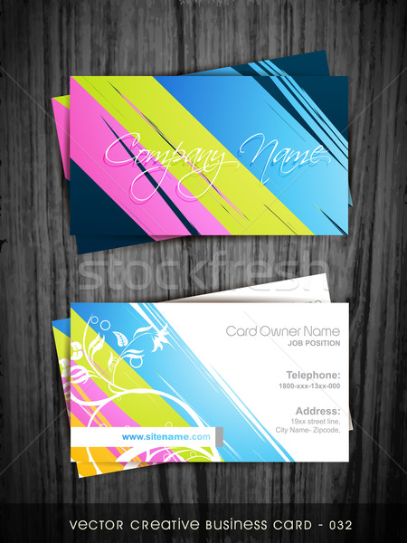 colorful business card Stock photo © Pinnacleanimates