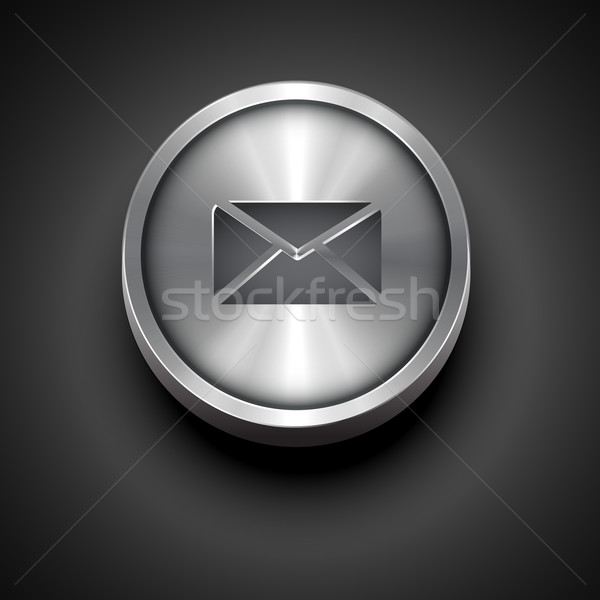 E-mail ícone vetor metálico projeto negócio Foto stock © Pinnacleanimates