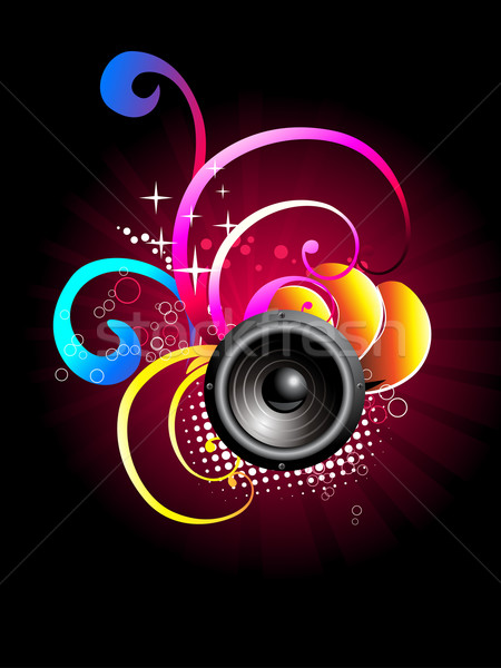 Muzică vorbitor vector proiect muzical artistic Imagine de stoc © Pinnacleanimates