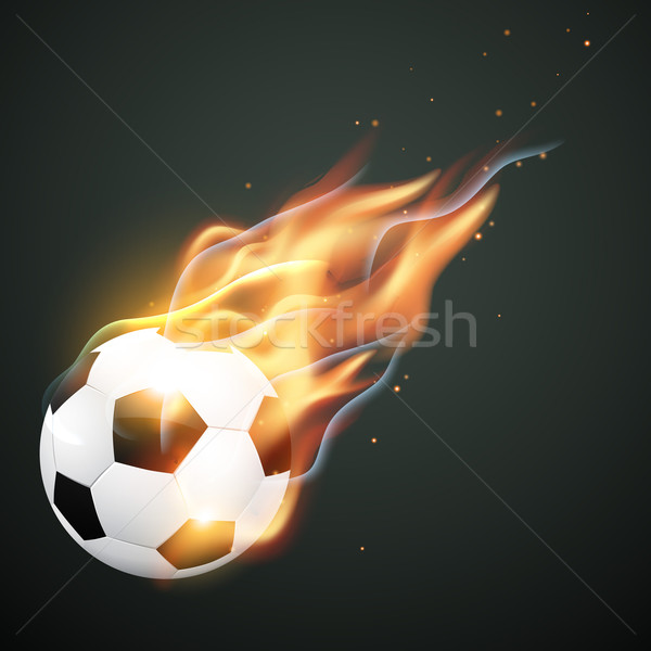 Foto stock: Ardor · fútbol · vector · fuego · resumen · diseno