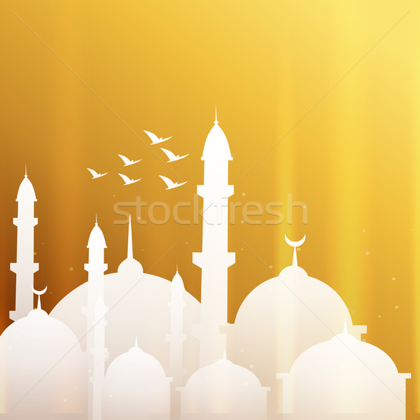 Iszlám vallásos fesztivál vektor háttér zöld Stock fotó © Pinnacleanimates