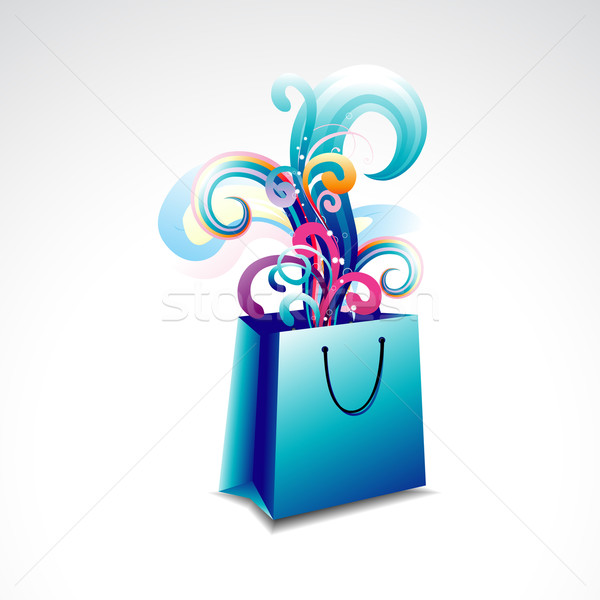 colorful floral bag illustration Stock photo © Pinnacleanimates