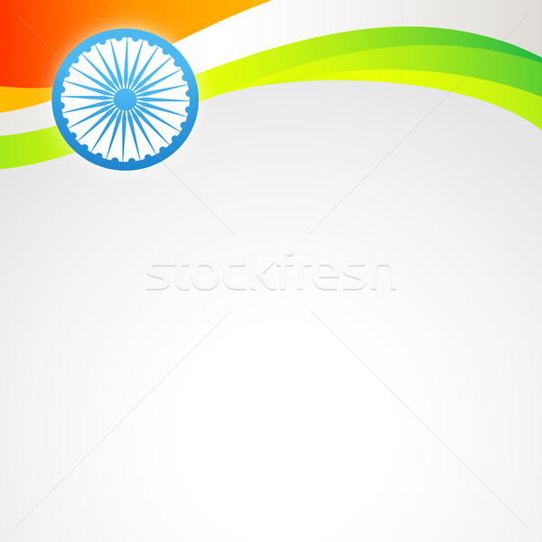 Vetor indiano bandeira elegante espaço abstrato Foto stock © Pinnacleanimates