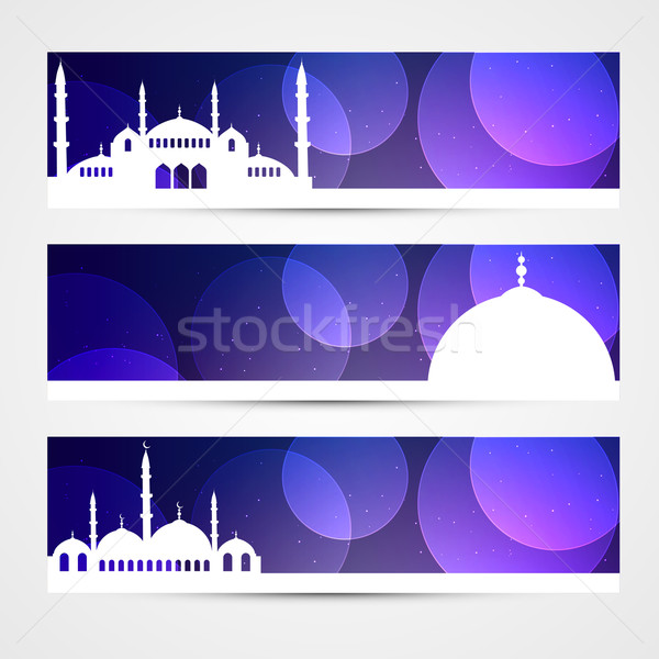 set of islamic headers Stock photo © Pinnacleanimates