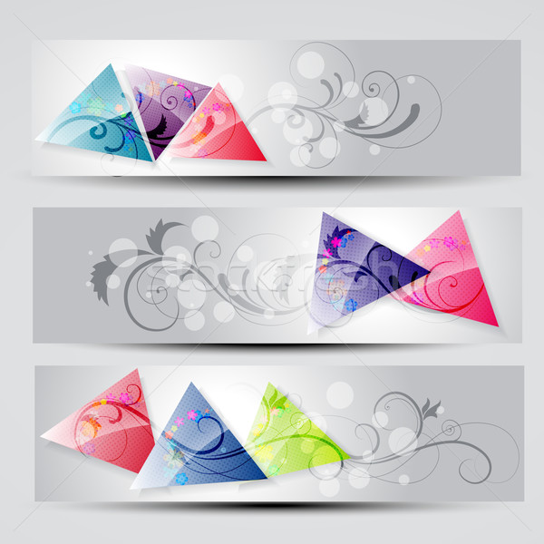 Vektor Set drei Textur abstrakten Design Stock foto © Pinnacleanimates