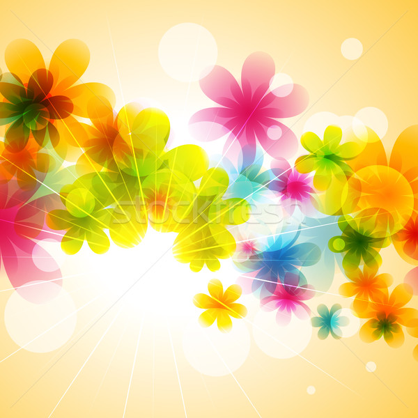 Flor do vetor belo flor primavera sol fundo Foto stock © Pinnacleanimates