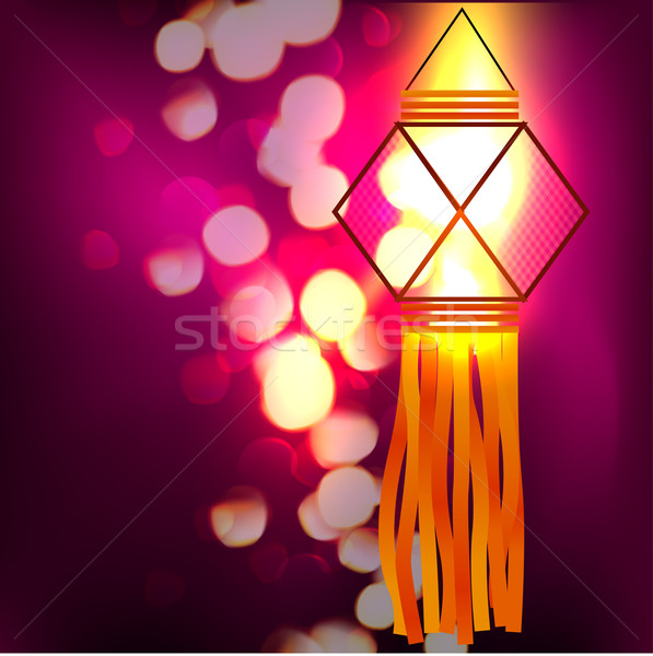 Diwali festival vector lamp ontwerp illustratie Stockfoto © Pinnacleanimates