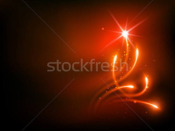 Piękna choinka błyszczący projektu sztuki szczęśliwy Zdjęcia stock © Pinnacleanimates