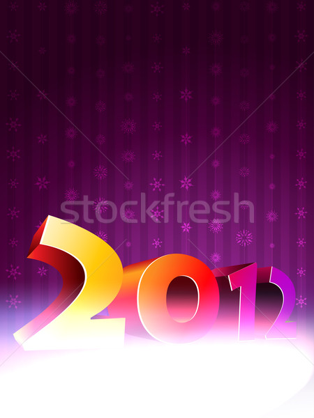 [[stock_photo]]: 2012 · happy · new · year · 3D · style · heureux · art