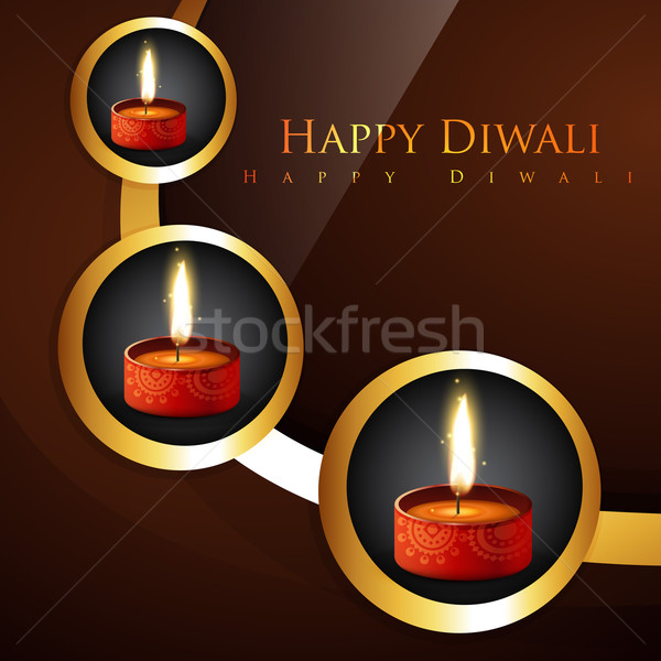 Elegante festival diwali vector feliz luz Foto stock © Pinnacleanimates