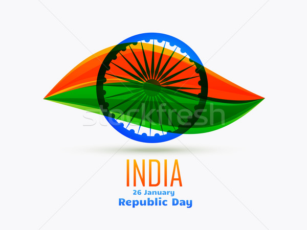 indian republic day design celebrated on 26 january made in leaf Stock photo © Pinnacleanimates