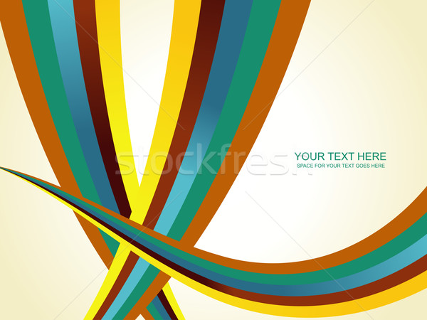 Vecteur vague coloré ligne design illustration [[stock_photo]] © Pinnacleanimates