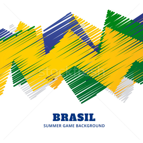 Brazilia fotbal joc vector proiect Imagine de stoc © Pinnacleanimates