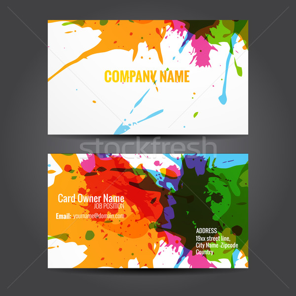 attractive business card template Stock photo © Pinnacleanimates