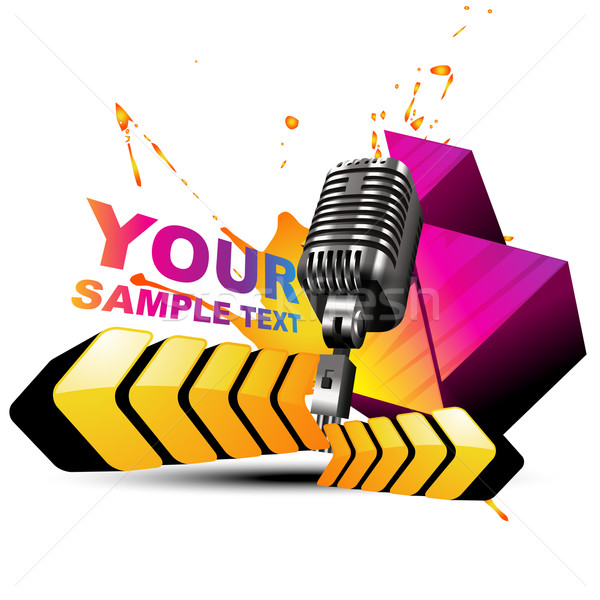 vector mic colorful background Stock photo © Pinnacleanimates