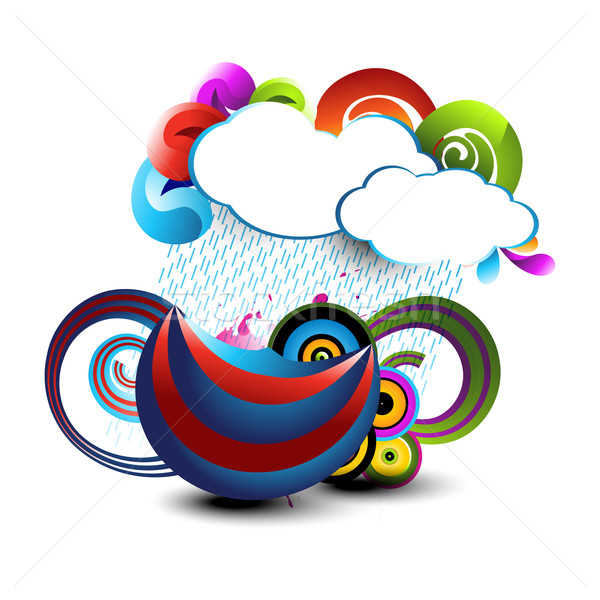 Wolk vector abstract ontwerp verf schoonheid Stockfoto © Pinnacleanimates