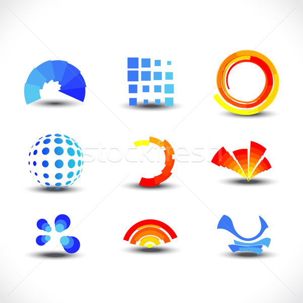 Vector communie ingesteld abstract negen ontwerp Stockfoto © Pinnacleanimates