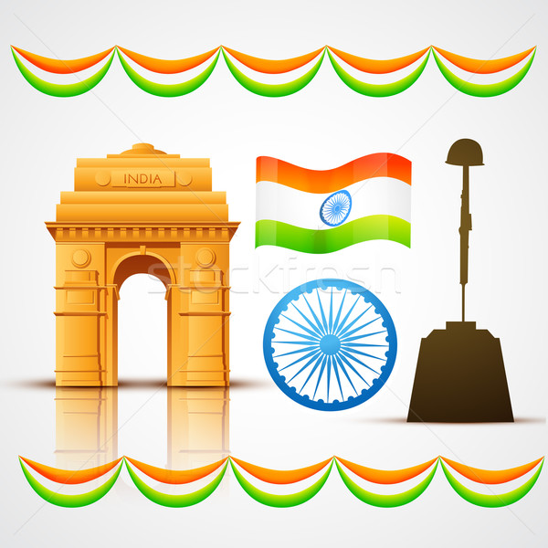 Patrimonio India vettore patriottico indian elementi Foto d'archivio © Pinnacleanimates