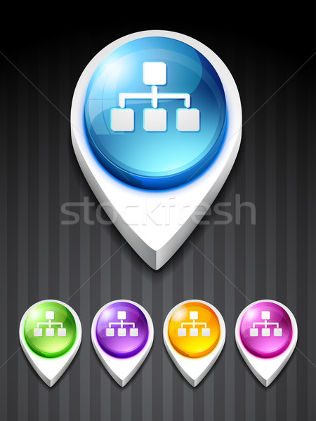 vector network icon Stock photo © Pinnacleanimates