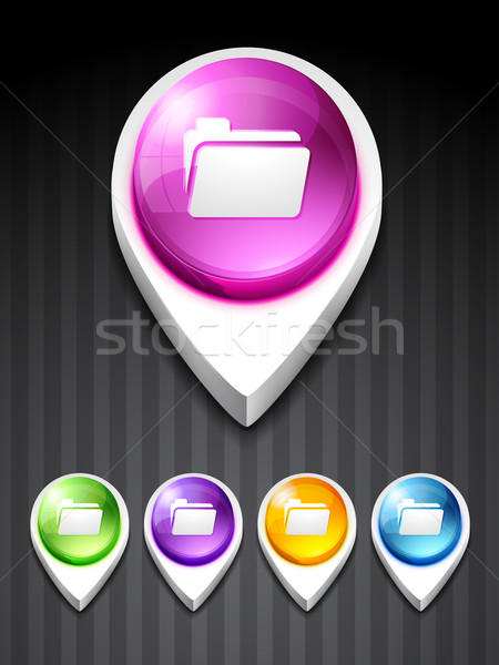 vector folder icon Stock photo © Pinnacleanimates
