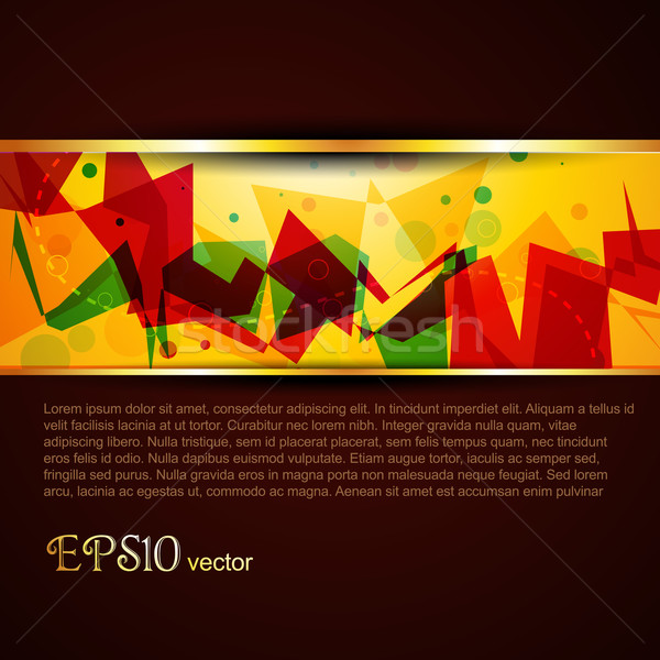 Foto stock: Vetor · modelo · belo · colorido · projeto · arte