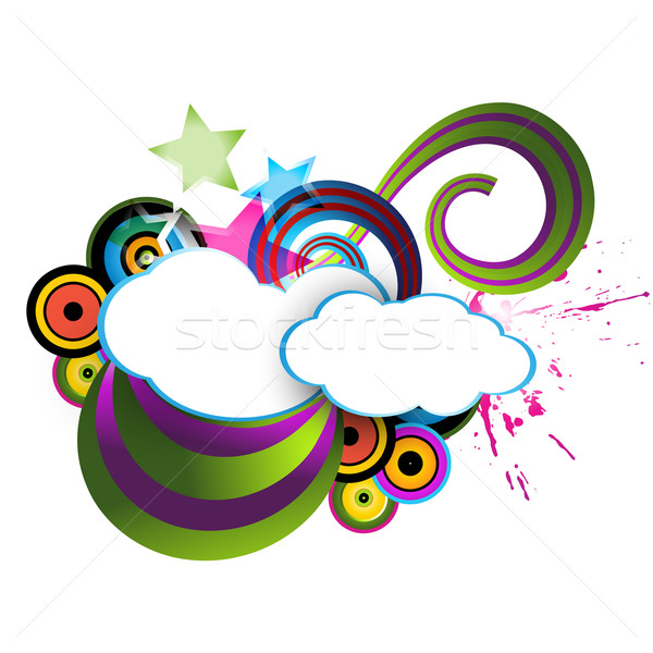 Vecteur nuage résumé design peinture beauté [[stock_photo]] © Pinnacleanimates