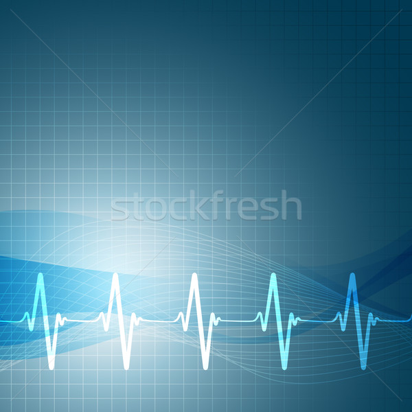 Bicie serca serca szpitala muzyka graficzne Widok Zdjęcia stock © Pinnacleanimates