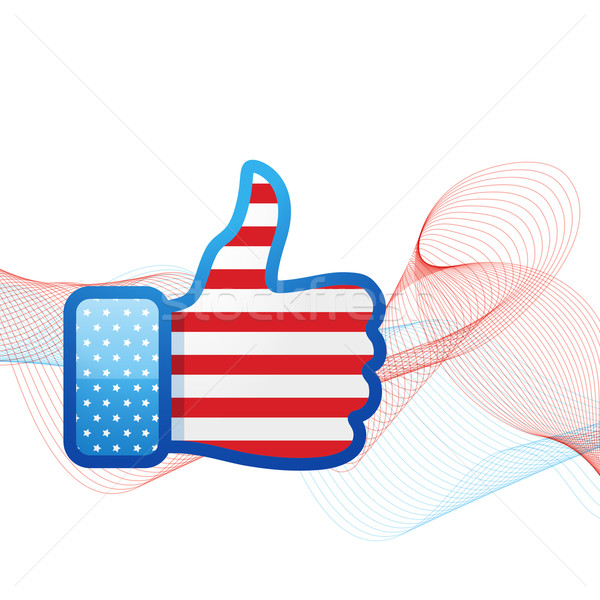american flag social media Stock photo © Pinnacleanimates