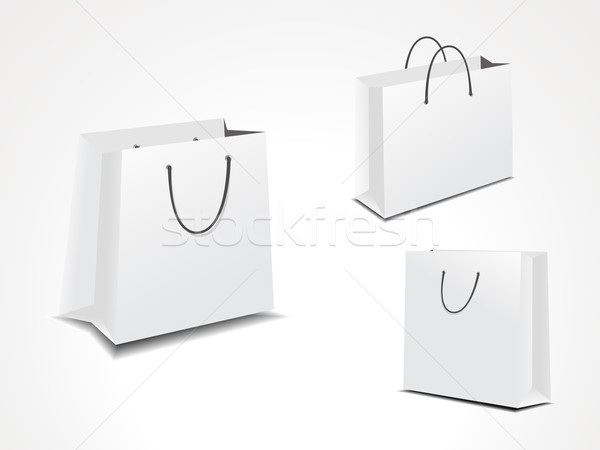 illustration set of three paper shopping bags. Stock photo © Pinnacleanimates