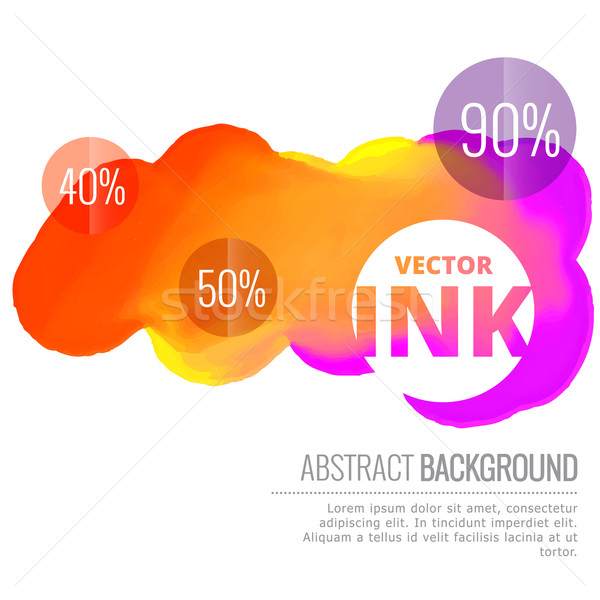 colorful ink splash flowing vector design background Stock photo © Pinnacleanimates