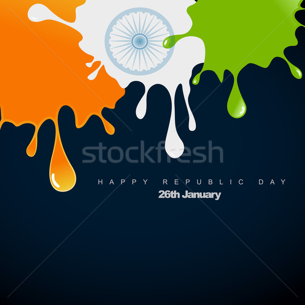 Vektor stílus indiai zászló elegáns terv Stock fotó © Pinnacleanimates