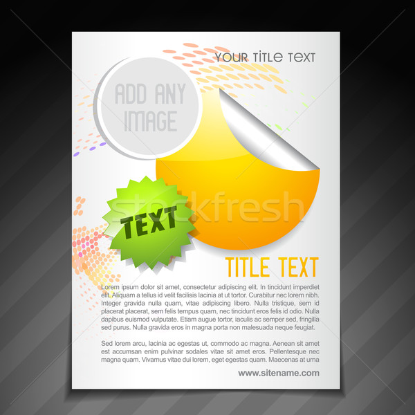 promotion brochure flyer poster template Stock photo © Pinnacleanimates